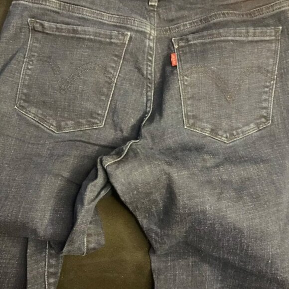 Levi's 505 Mens Jeans SZ 28x32 Dark Wash Regular Fit Straight Leg - Picture 3 of 5